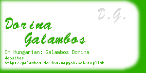 dorina galambos business card